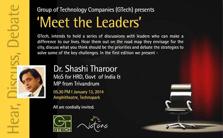 Meet the Leaders - Dr Shashi Tharoor